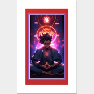 Anime Hero Power Meditation | High Quality Anime Artwork | Anime Power Energy Meditation |  Manga Anime Art Posters and Art